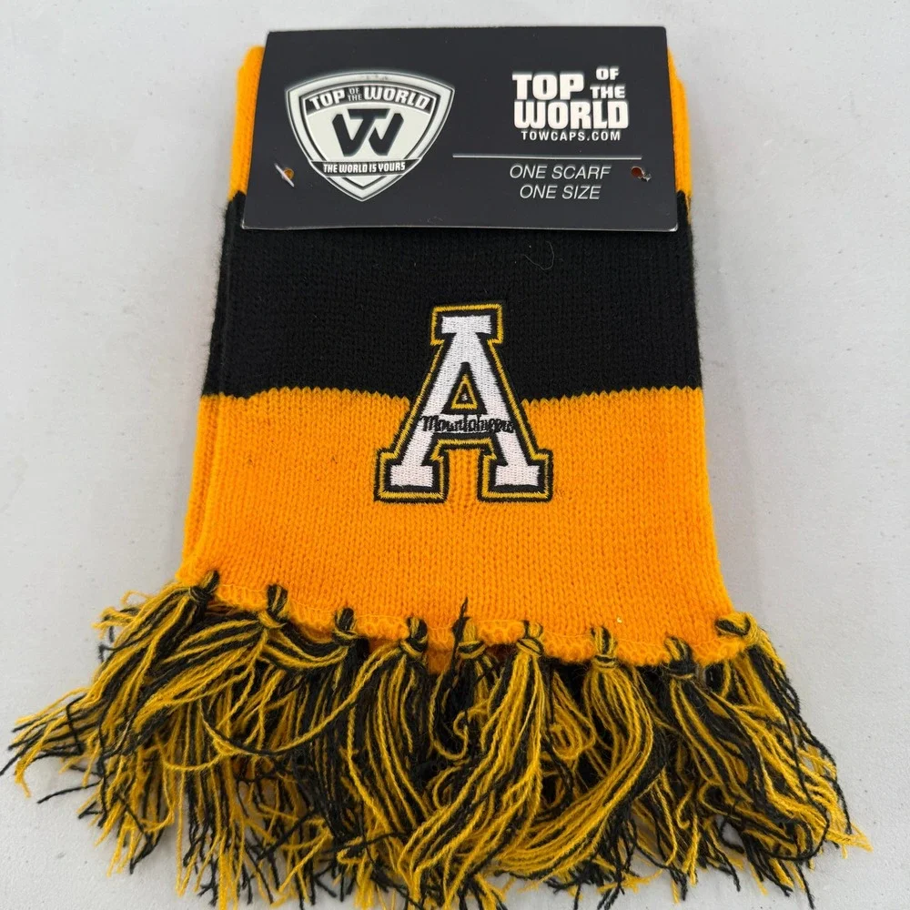 Top of the World Appalachian State Scarf Unisex OS Black Gold Mountaineers NCAA